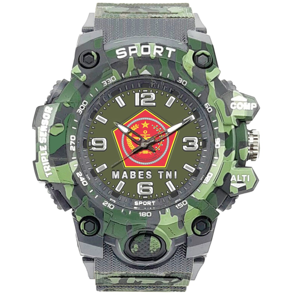 (EXCLUSIVE) JAM TANGAN CUSTOM MABES TNI HIJAU ARMY