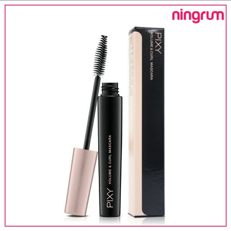 Ningrum Kosmetik Kecantikan Mata Lash Volume &amp; Curl Mascara Black PIXY Ori - 8026