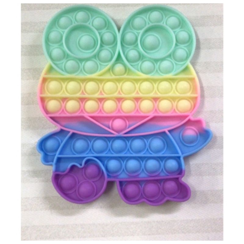 Pop It Rainbow Pop it Among Pop it Bulat Pop It Unicorn Mainan Anak edukasi Pop it Bulat Pop it persegi Mainan anak Pop it Dino mainan anak edukasi-Keropi