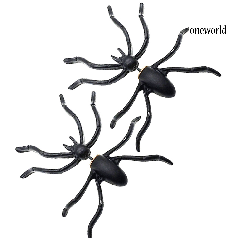 OW@ 1Pc Funny Spider Earring Stud Halloween Party Gothic Punk Fancy Dress Jewellery