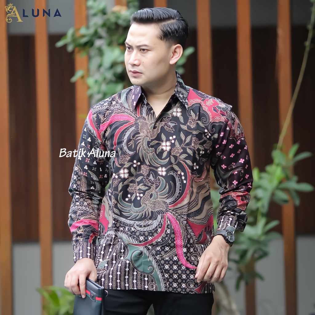 Baju Kemeja Batik Pria Cowok Lengan Panjang Regular Atasan Batik Premium Pria Cowo Prabuseno Kondangan Couple Pasangan Batik Pekalongan Anak Laki Laki Kekinian Original Modern Seragam Kantor Jumbo PCW 002