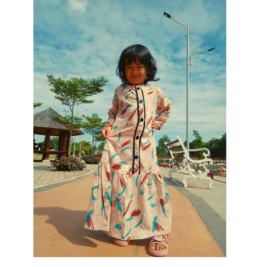 Pakaian Muslim Anak Perempuan | Busana Muslim Anak 2 Th 4 Th 6 Th 8 Th 10 Th 14 Th |Termurah