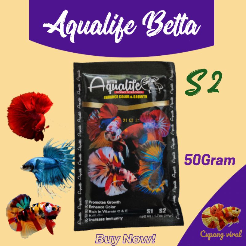 Pelet Aqualife Betta Food / Pelet Premium Ikan Cupang S2 50Gram