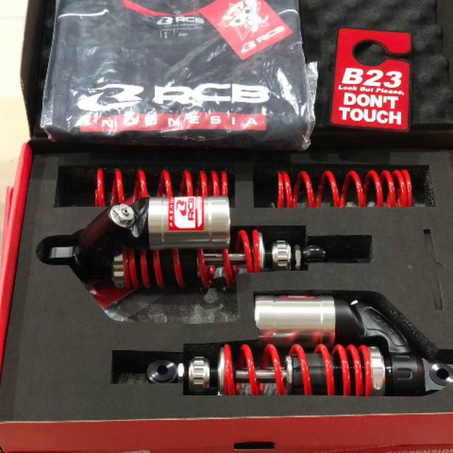 Shock rcb vd series bebek uk 280mm dobel klik f1zr f1 jupiter z vega r racing suspension red