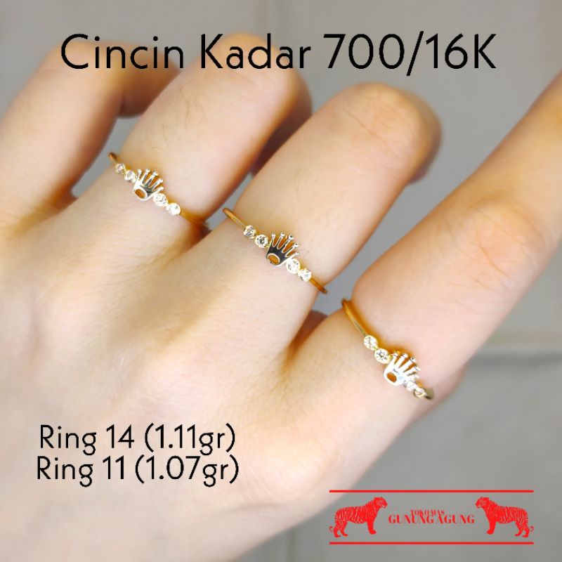 New Collection Cincin Model Rolex Emas Asli Kadar 700/16K Trend Kekinian Viral Termurah Toko Mas Bek
