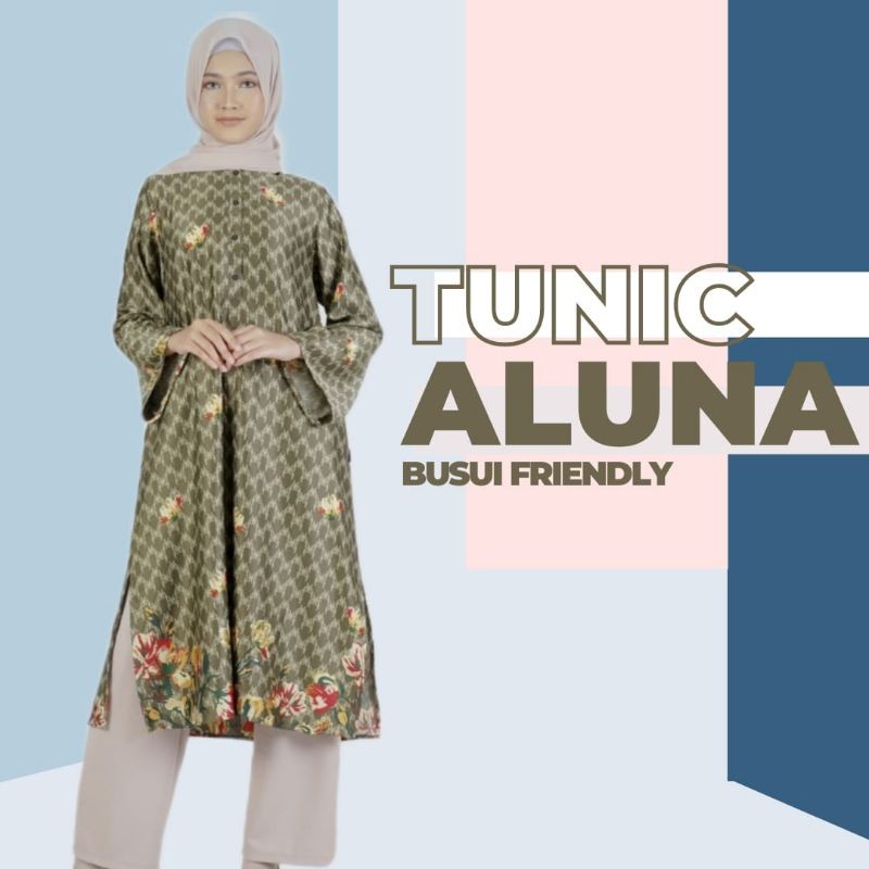 ELZATTA TUNIK ALUNA BERBAHAN SATIN SIZE S SAMPAI XXL
