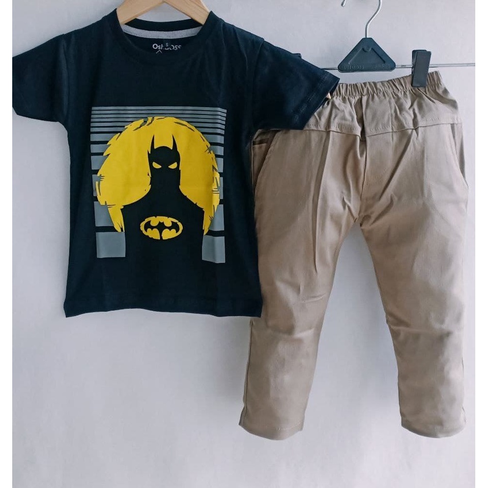 COD BAJU STELAN ANAK LAKI LAKI KAOS DISTRO  DAN CELANA CHINO PANJANG USIA 1-10 THN PART 1-4