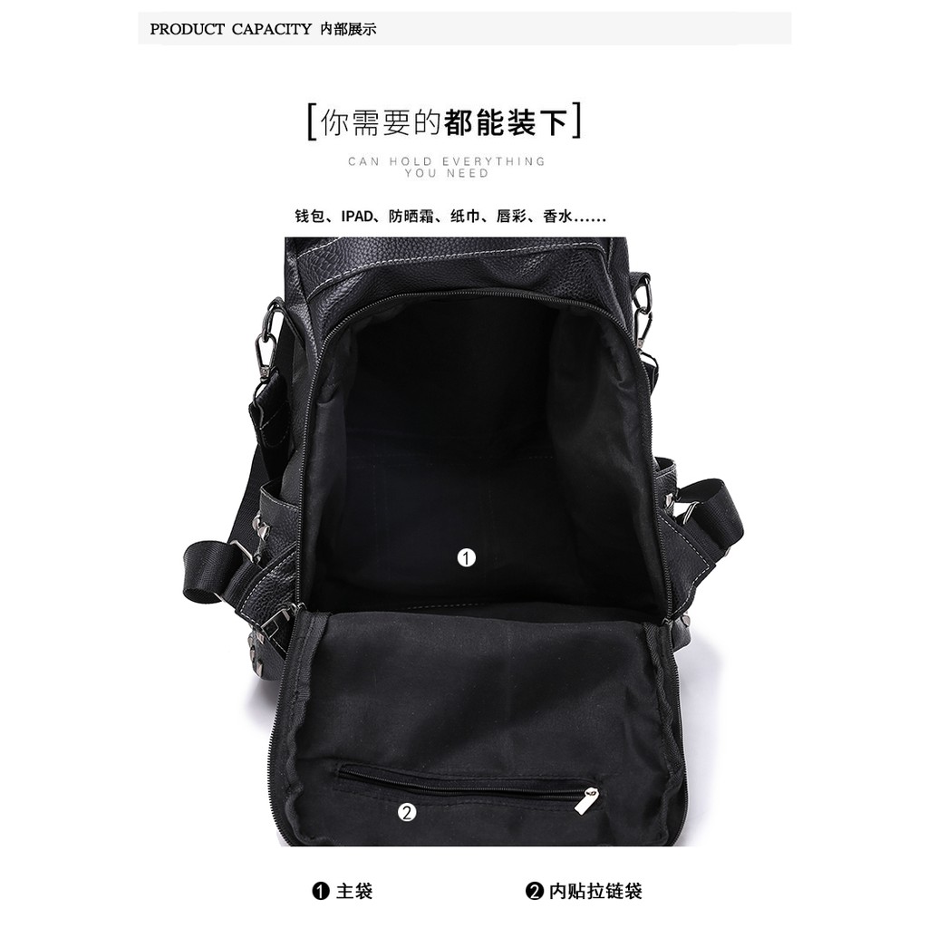 MULTIFUNGSI BACKPACK WANITA IMPORT SHOULDER BAG WANITA RANSEL LADY  FASHION SPORTY KOREA STYLE 6948