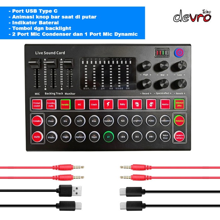 Mixer - Soundcard - USB Sound Card Live Broadcast Recording - MOOER M9