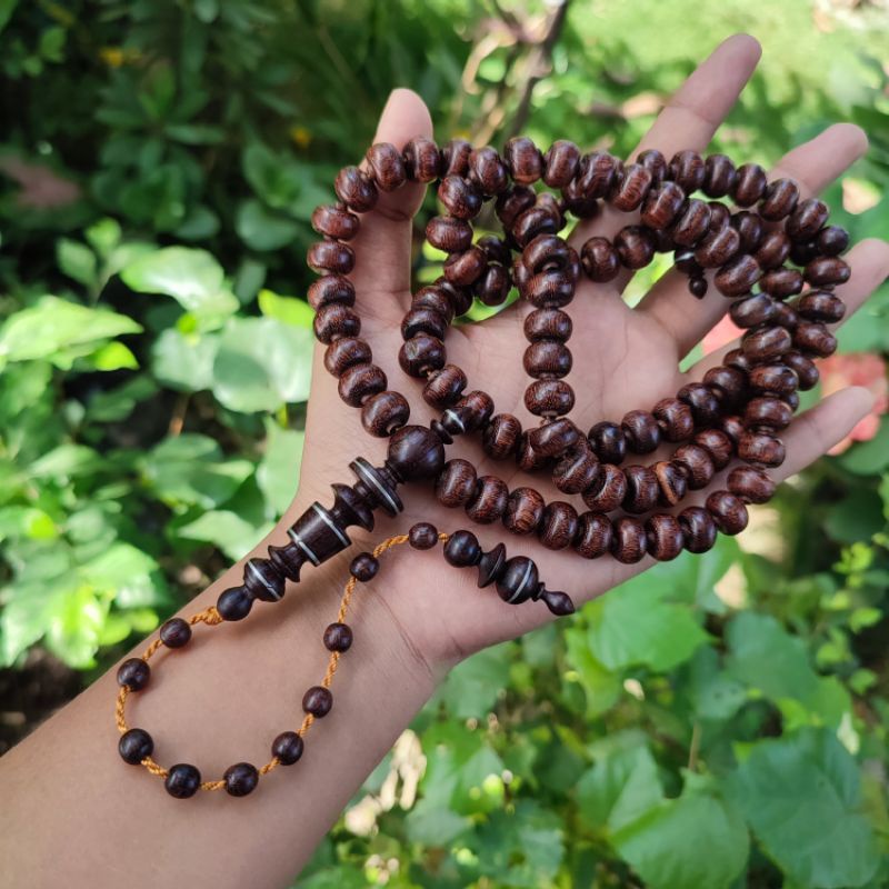 Tasbih Kayu Galih Asem Motif Profil Size 9mm x 11mm_Motif Kepala Super