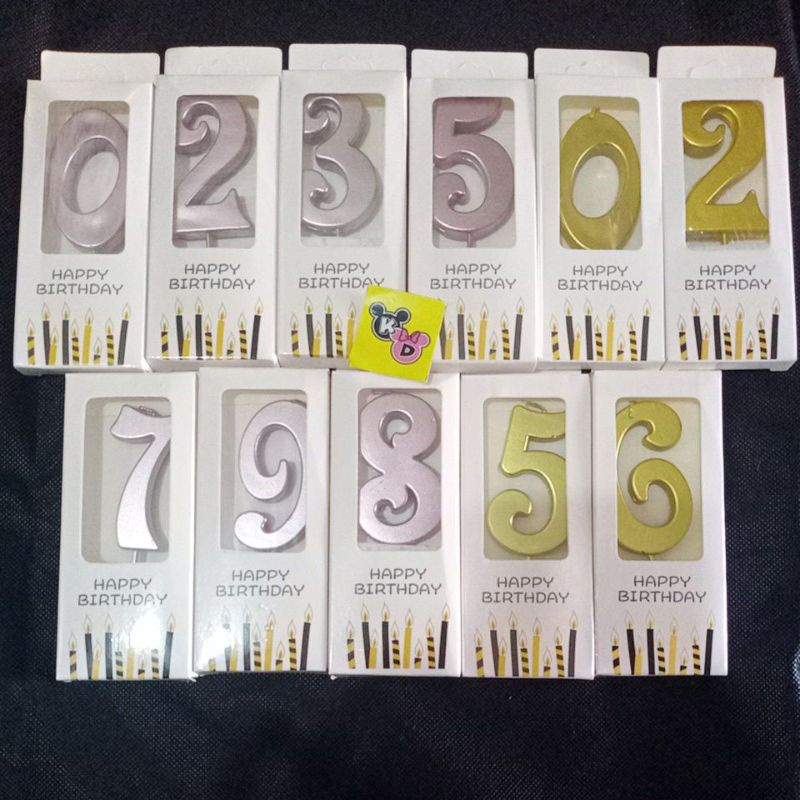 Lilin Angka Gold | Lilin Angka | Lilin Angka Rose gold