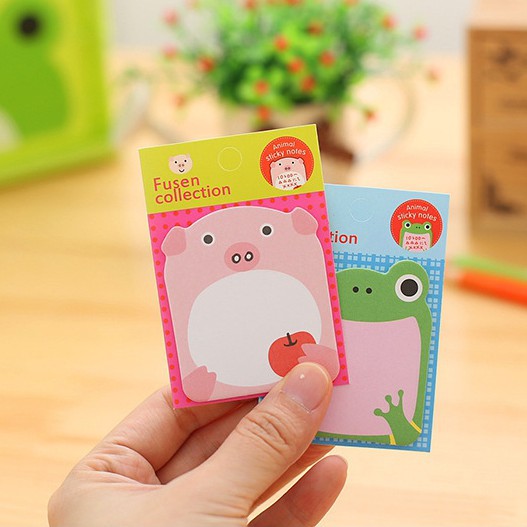 Topprice Memo Motif Binatang Sticky Notes Memo Karakter Animal Tempelan Kertas Catatan U60