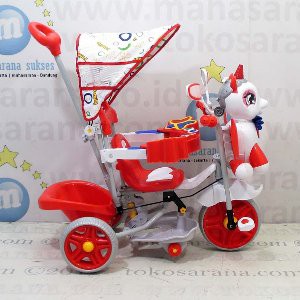 Unik Family F845GT Rangka Suspensi Musik Dobel Unicorn Bintang Ban Jumbo Sepeda Roda Tiga Diskon