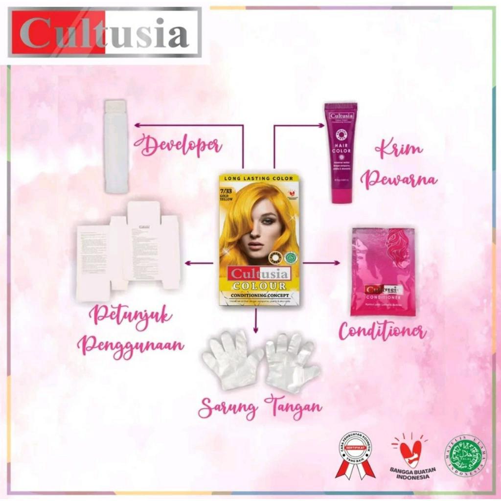 Cultusia Hair Color Gold Yellow 7 33 30 ML