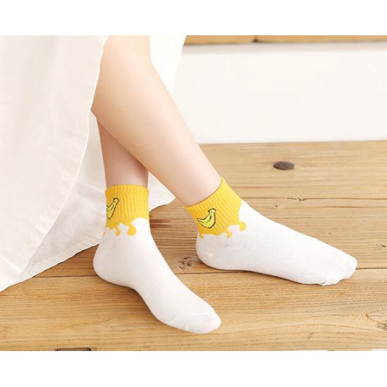 DF KK202 Kaos Kaki Wanita Motif Buah Kaos Kaki Karakter Unisex Tinggi Cute Socks Fruit Korean