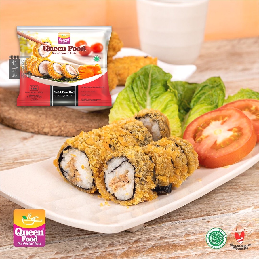 Queen Food Japanese Sushi Roll Instant isi Tuna / Kani Crabstick