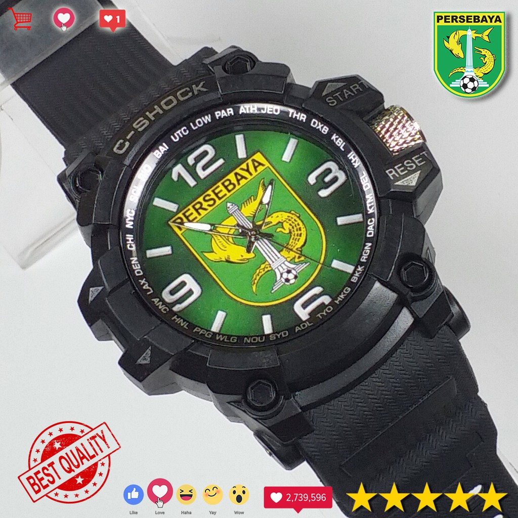 (SPESIAL BONEK REK) JAM PERSEBAYA OUTDOOR ANTI AIR