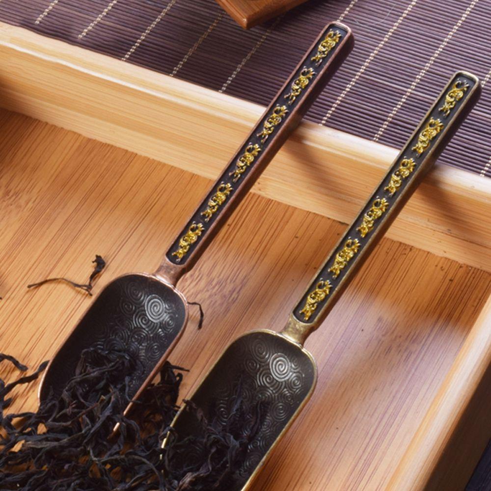 【 ELEGANT 】 Sendok Teh Mini Tembaga Sendok Teh Chinese Kongfu Tea Ceremony Chooser Holder Tea Tools Aksesoris