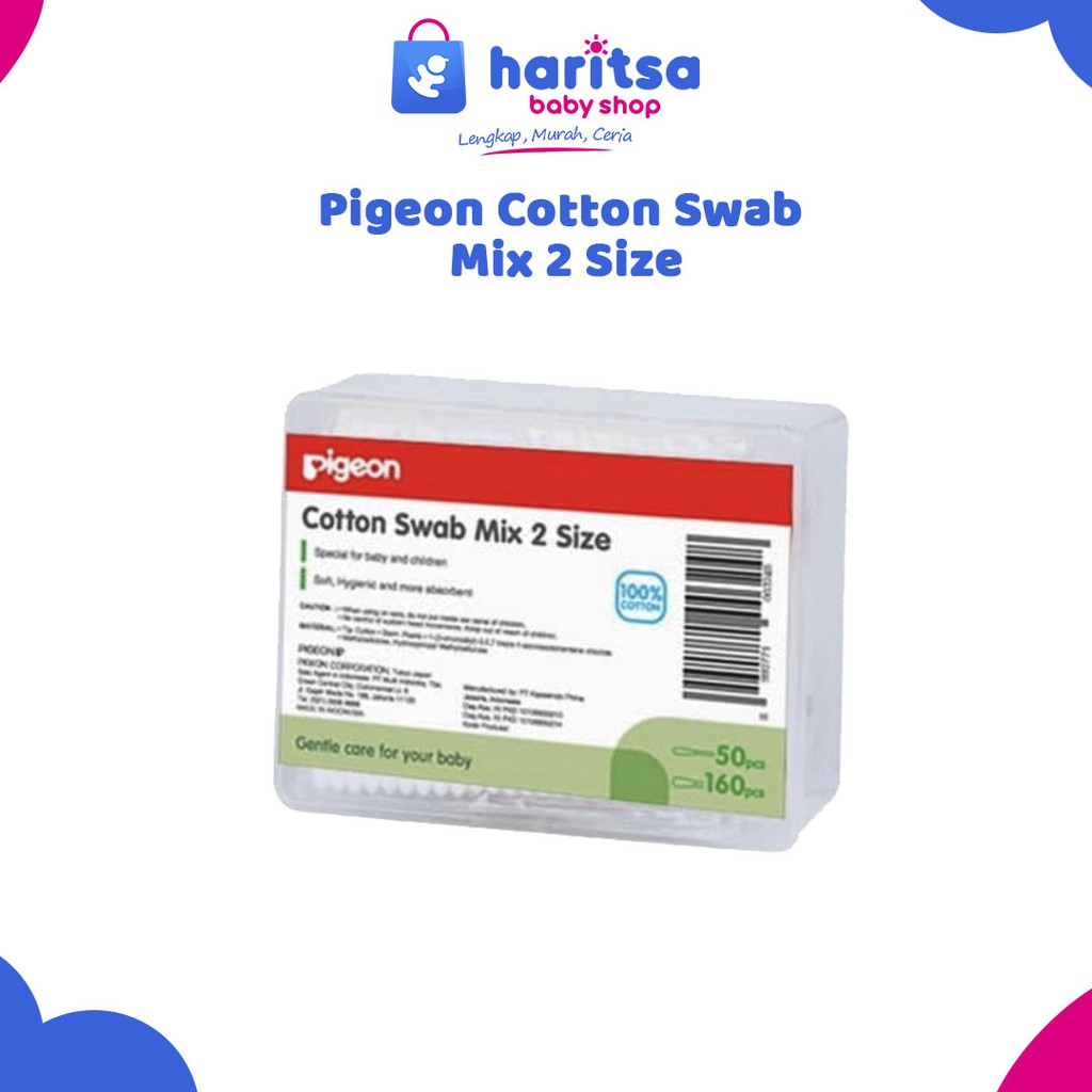 Pigeon Cotton Swab  Mix 2 Size / Cotton Bud Bayi