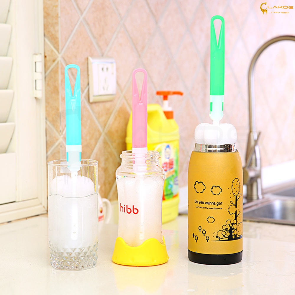 LAKOE Sikat Botol / Sponge Bottle Brush /Bottle cleaner- Spons