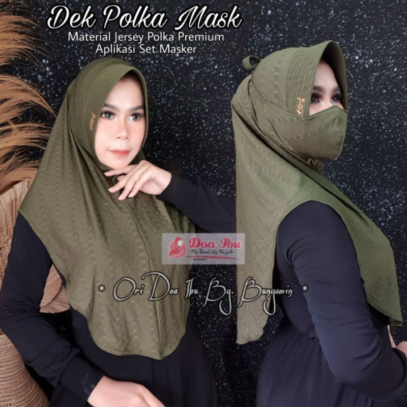 Hijab Instan Doi Polka Masker