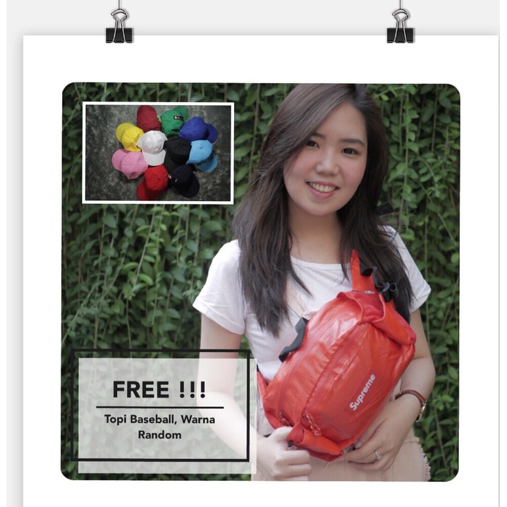 Tas Selempang Waist Bag Waistbag Supreme FW17 GRADE Mirror 1:1