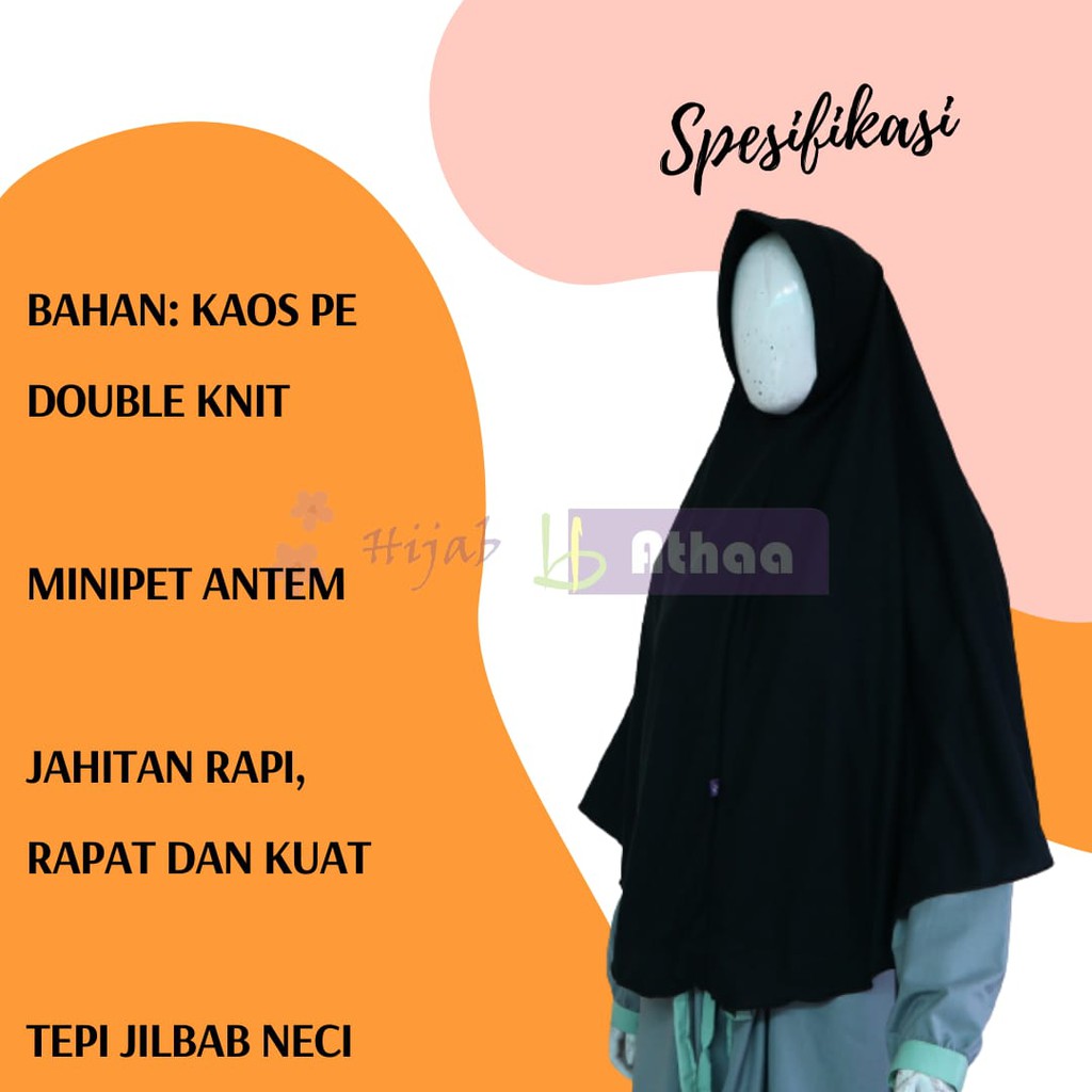 Jilbab Kaos Harian/ Daily Khimar Kaos PE/ Daily Jilbab Kaos PE/ Bergo Kaos