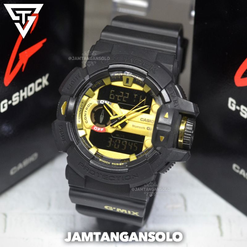 G-SHOCK GS GBA400 JAM TANGAN PRIA DUALTIME ANALOG DIGITAL TALI STRAP RUBBER SPORT LED ALARM STOPWATC