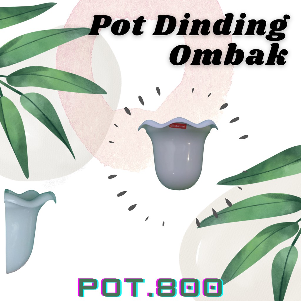 Pot dinding Ombak/Pot tempel Dinding/Pot gelombang/Pot Plastik/Pot tanaman hias