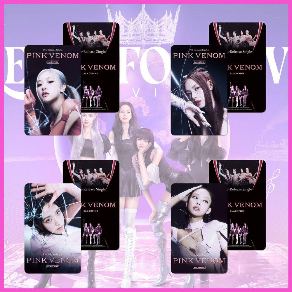 Needway  PINK VENOM Photocards Fans Collection Konser Cetak Foto Idol Kartu Lomo LISA JENNIE ROSE LISA Postcard