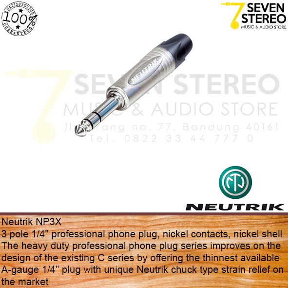 Neutrik NP3X Jack Stereo Plug Connector