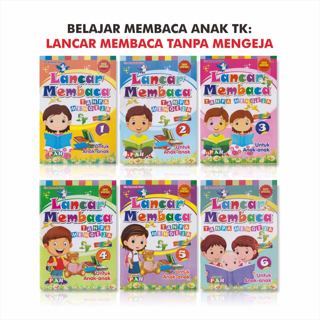 Buku Belajar Membaca Anak TK / Lancar Membaca Jilid 1 sd 6