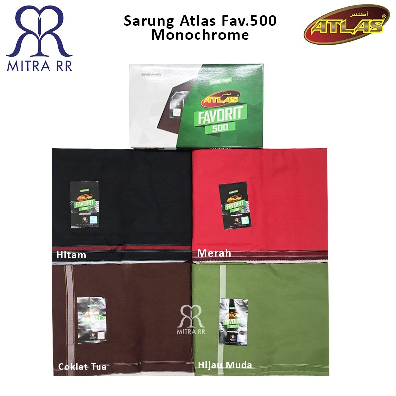 Sarung Atlas Favorit 500 Monochrome Sarung Dewasa Sarung Tenun