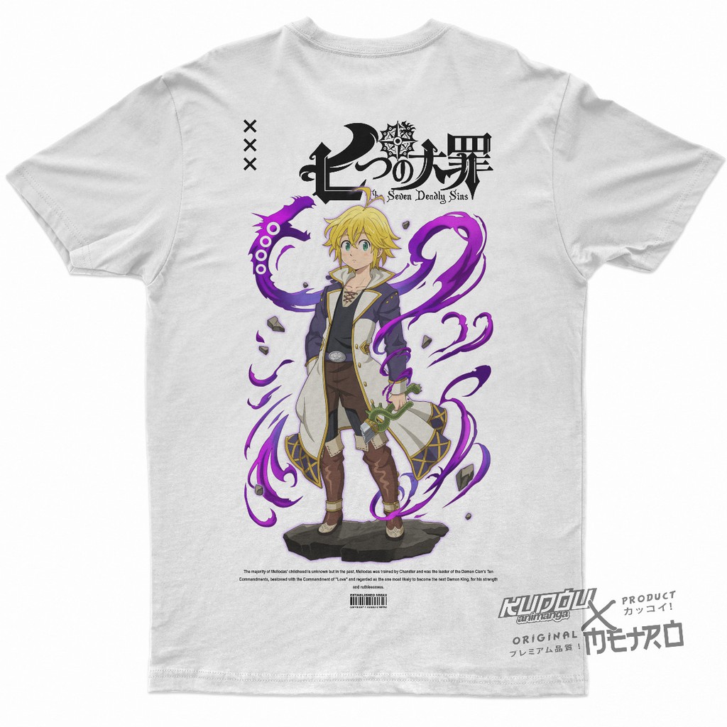 Kaos Meliodas Dragon Sin Seven Deadly Sins Nanatsu No Taiza Anime Manga Premium