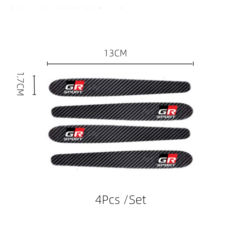 8pcs Stiker Pelindung Handle Pintu Mobil Toyota Bahan Carbon Fiber