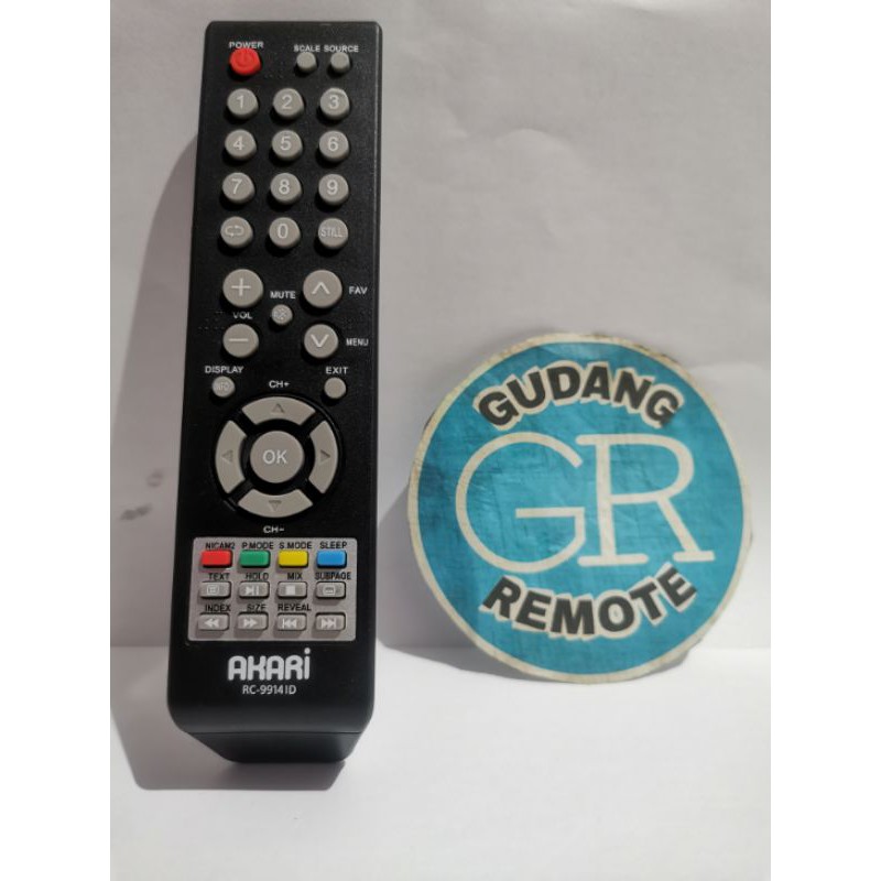 Remote remot TV akari LCD LED Grade ori