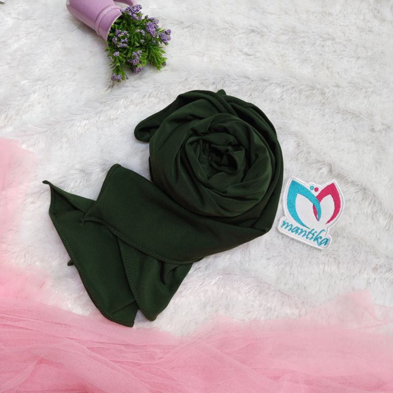 PASHMINA KUPING JERSEY NUNA HIJAB INSTAN PASHMINA VIRAL-Army