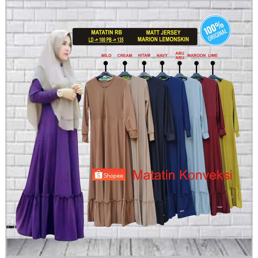 GAMIS JERSEY POLOS REMPEL BAWAH BUSUI LEMONSKIN PREMIUM