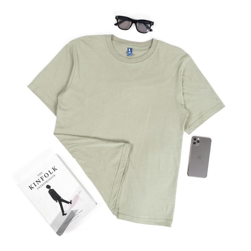 KAOS POLOS LENGAN PENDEK COTTON COMBED 30S-AVOCADO
