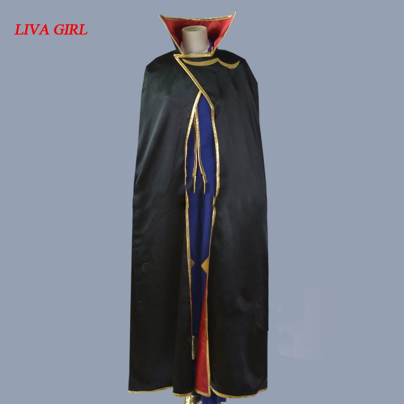 PREORDER Code Geass Zero Lelouch Cosplay Costume Full Set With Cloak