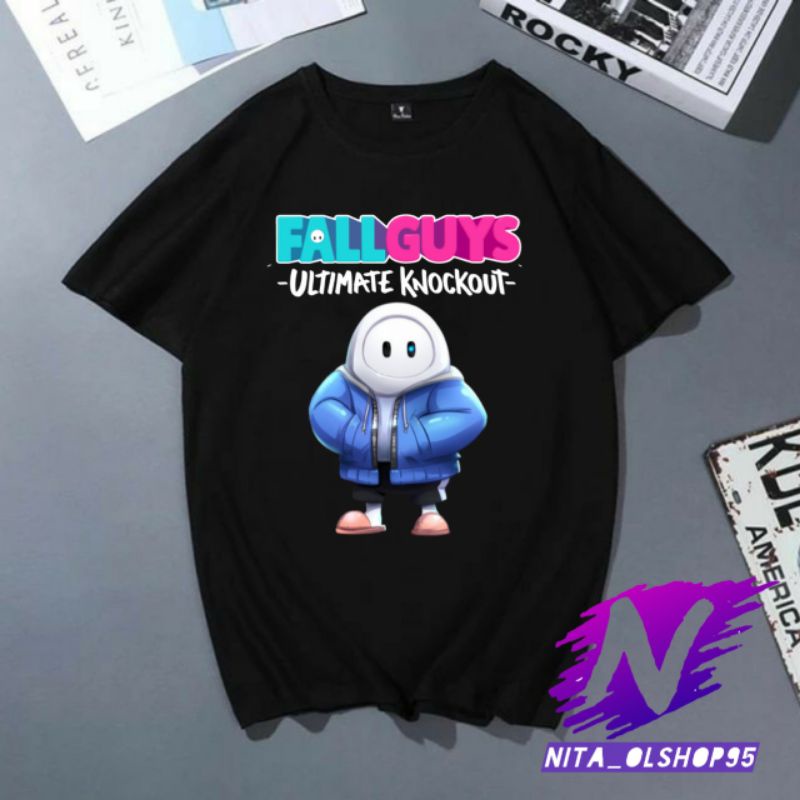 kaos anak fall guys baju karakter fall guys terbaru