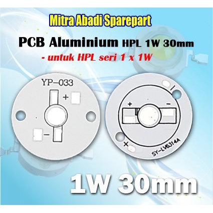 PCB LED Round Aluminium HPL 1W 30mm