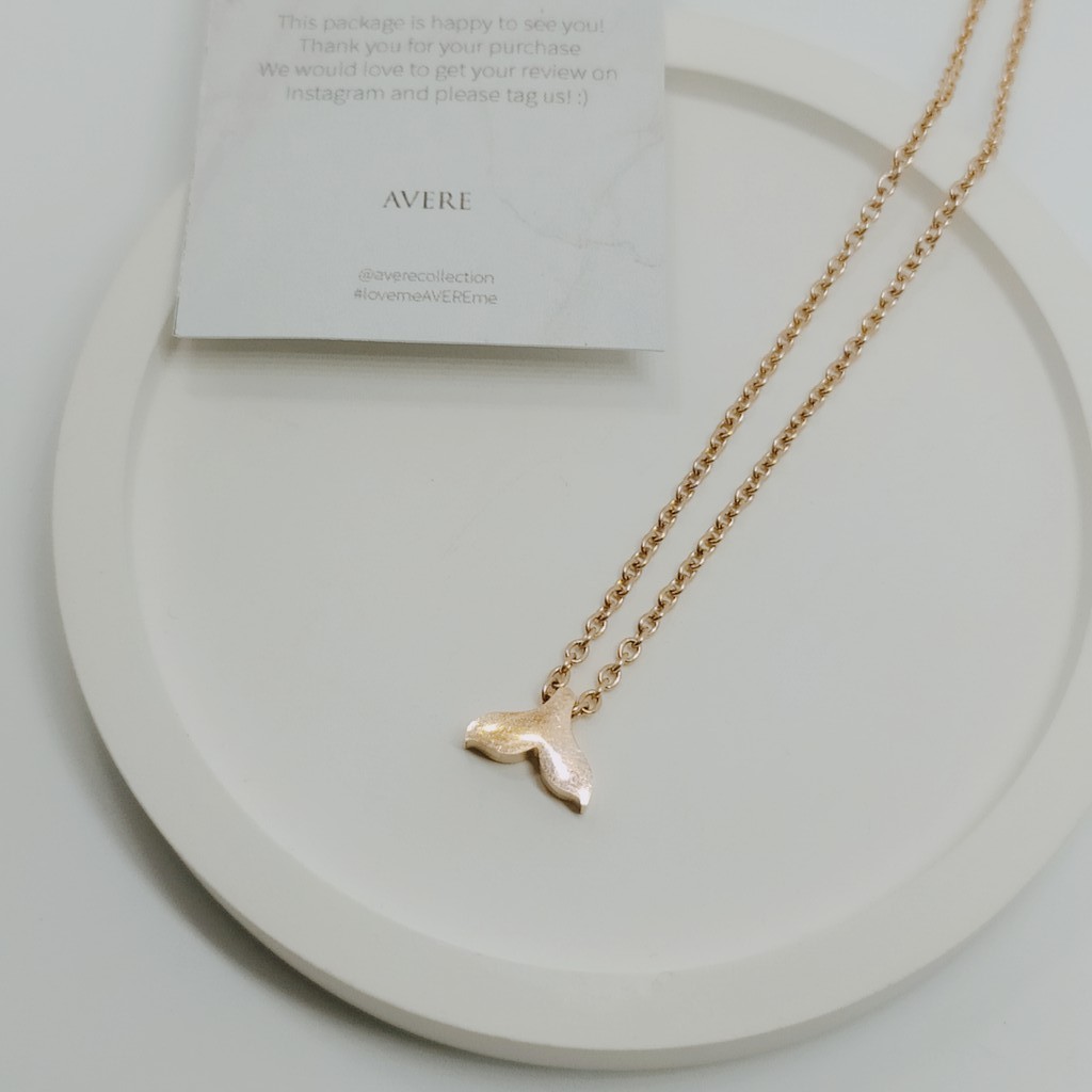 Avere | Lucky Charm Necklace - Mermaid's Tail / Elephant - 304 Stainless Steel Gold Plated Rose Gold