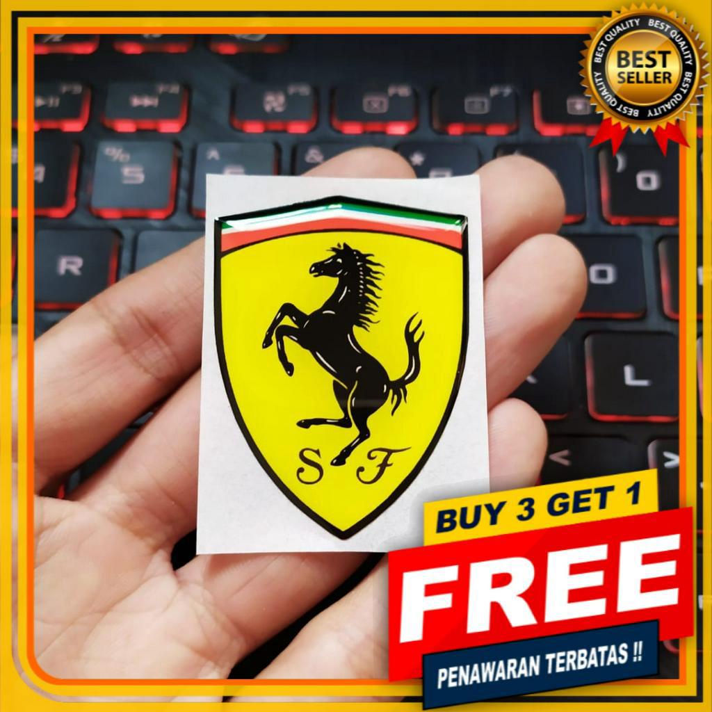 

FERRARI EMBLEM STIKER TIMBUL STIKER WATERPROOF STICKER BODY