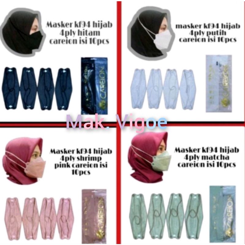 Masker KF Hijab Headlop Careion isi 10