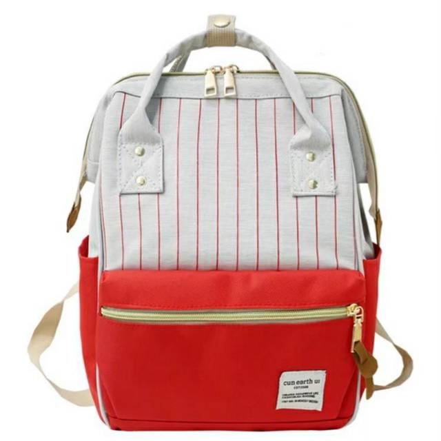 Tas Ransel Anello Back Pack Motif Salur Kombinasi