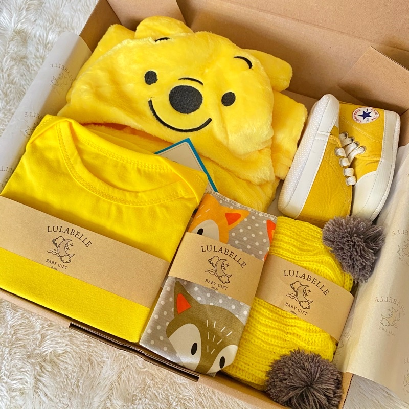 HAMPERS BAYI | KADO LAHIRAN BAYI / NEWBORN GIFT / HAMPERS BABY-POOH YELLOW