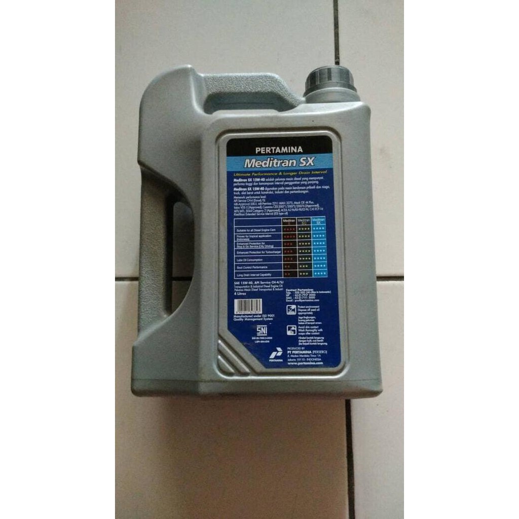 Oli Pertamina Meditran Sx Sae 15W-40 4Liter ~