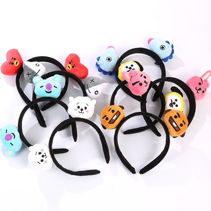 BANDO BT21 BONEKA KARTUN  BANGTAN BOYS HEADBAND / BANDO BTS / BANDO ANAK / BANDO BANDANA ANAK