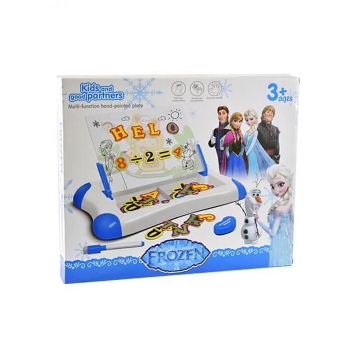 

Mainan Anak Multi Function Hand Painted Plate Papan Tulis Frozen Biru